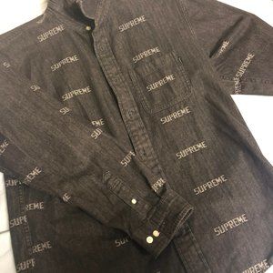 Supreme Logo Denim Shirt